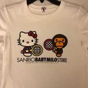 Baby Milo Bathing Ape Bape Sanrio Hello Kitty Tee